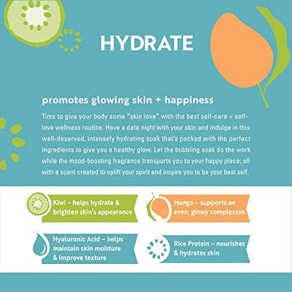 Wellness By Village Naturals Therapy Hydrate Foaming Bath Soak, 36 oz, Pack of 2 Avelisse