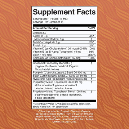 MaryRuth Organics Hair Growth Vitamins - Liquid Hair Supplement with Biotin, Vitamin D3, Hyaluronic Acid - Sugar & Gluten Free, Vegan, Non-GMO - 7 Fl Oz (14 Pouches) Avelisse