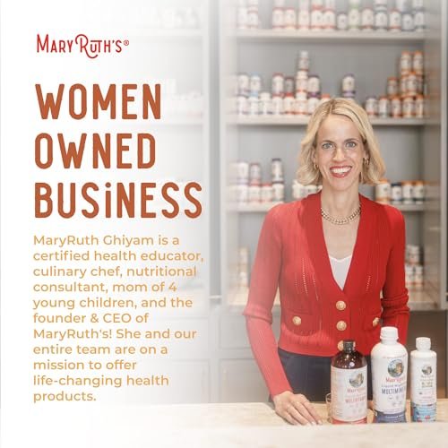 MaryRuth Organics Hair Growth Vitamins - Liquid Hair Supplement with Biotin, Vitamin D3, Hyaluronic Acid - Sugar & Gluten Free, Vegan, Non-GMO - 7 Fl Oz (14 Pouches) Avelisse