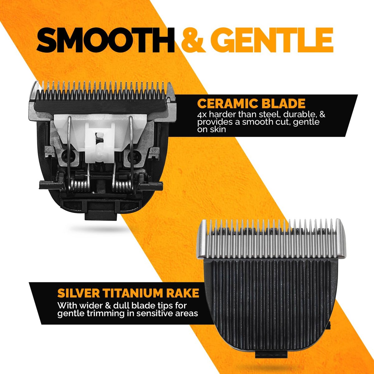 Body Blade Assembly Compatible with Brio Beardscape V2 & V1 Trimmers – Stainless Steel for Sensitive Skin Body Hair Trimming Avelisse