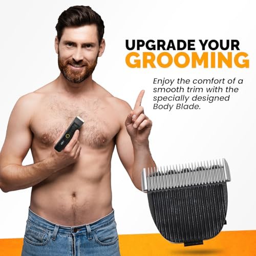 Body Blade Assembly Compatible with Brio Beardscape V2 & V1 Trimmers – Stainless Steel for Sensitive Skin Body Hair Trimming Avelisse