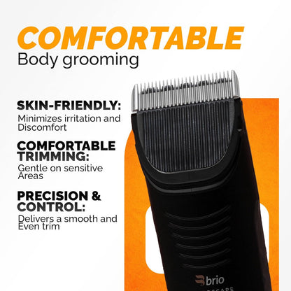 Body Blade Assembly Compatible with Brio Beardscape V2 & V1 Trimmers – Stainless Steel for Sensitive Skin Body Hair Trimming Avelisse