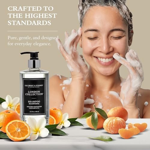 Gilchrist & Soames London Collection Shampoo – Pure, Sulfate Free, Paraben Free, Cruelty Free Formula for All Hair Types, Gentle Clarifying & Moisturizing Wash with Crisp, Clean Scent, 15.5 oz Avelisse