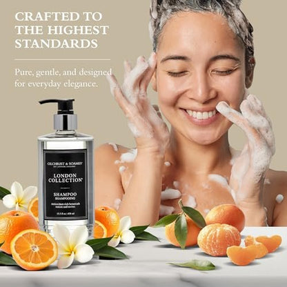 Gilchrist & Soames London Collection Shampoo – Pure, Sulfate Free, Paraben Free, Cruelty Free Formula for All Hair Types, Gentle Clarifying & Moisturizing Wash with Crisp, Clean Scent, 15.5 oz Avelisse