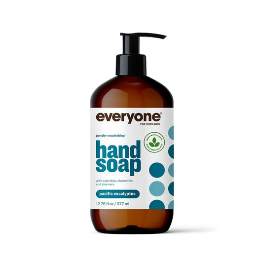 Everyone Liquid Hand Soap, 12.75 Ounce - Pacific Eucalyptus, Plant-Based Cleanser with Pure Essential Oils