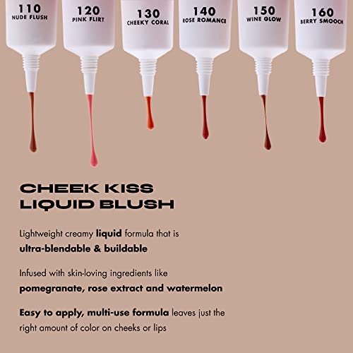 Milani Cheek Kiss Liquid Blush Makeup - Pink Flirt, Lightweight & Buildable Liquid Blush for Radiant Flushed Cheeks - görsel 6