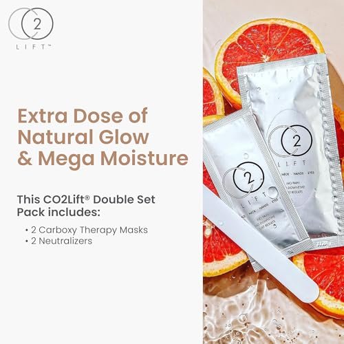 CO2Lift Pro Carboxy Gel Treatment Single Use Mask – Oxygen Skincare Mask for Face & Under Eye – Skin Tightening, Hydration, Dark Circles & Wrinkle Reduction Avelisse