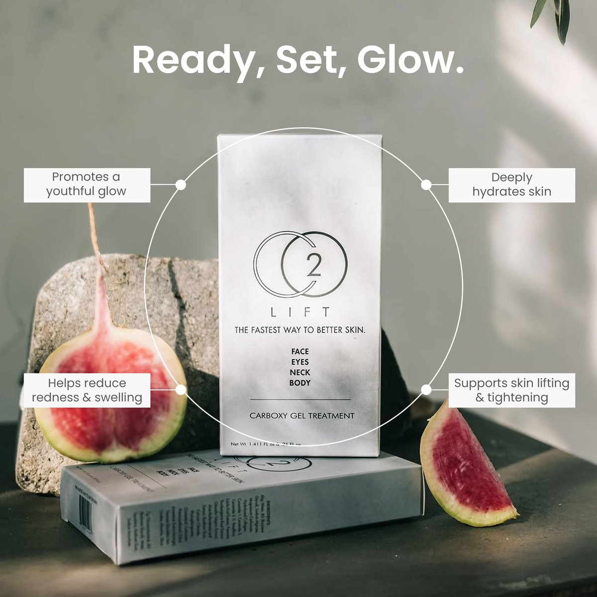 CO2Lift Pro Carboxy Gel Treatment Single Use Mask – Oxygen Skincare Mask for Face & Under Eye – Skin Tightening, Hydration, Dark Circles & Wrinkle Reduction Avelisse