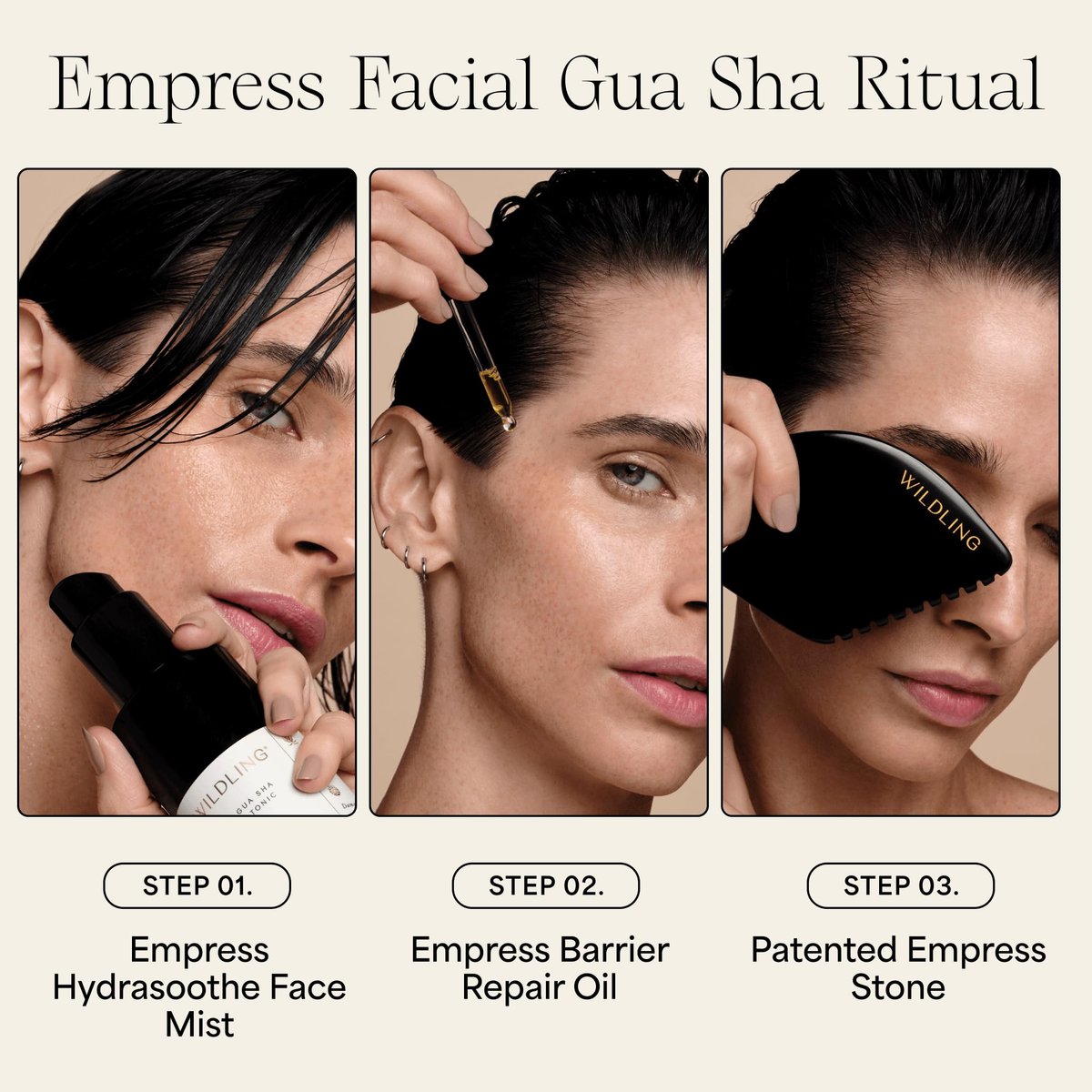 WILDLING Empress Stone Gua Sha Facial Stone – Patented Bian Stone for Lifting, Plumping, Toning & Sculpting Avelisse