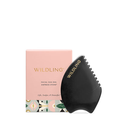 WILDLING Empress Stone Gua Sha Facial Stone – Patented Bian Stone for Lifting, Plumping, Toning & Sculpting Avelisse
