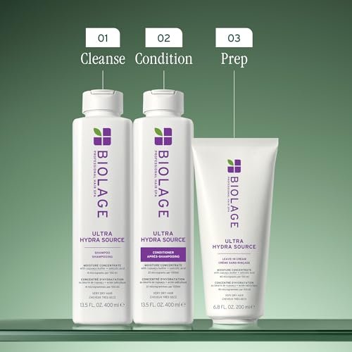 Biolage Ultra Hydra Source Leave-In Cream for Very Dry, Thick Hair - Moisturizes & Controls Frizz with Cupuaçu Butter & Salicylic Acid - görsel 14