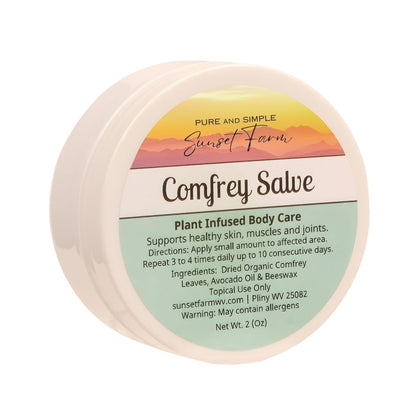Organic Comfrey Salve – Non-GMO, Small-Batch Herbal Balm, Family Made in WV (2 oz) Avelisse