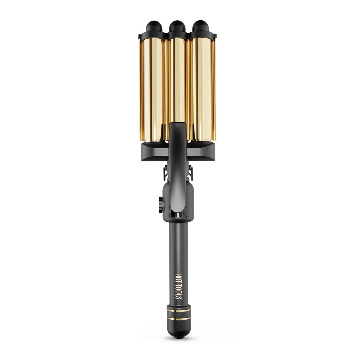 Hot Tools Pro Artist 24K Gold Digital 3 Barrel Hair Waver - Jumbo Size for Long-Lasting Defined Waves Avelisse