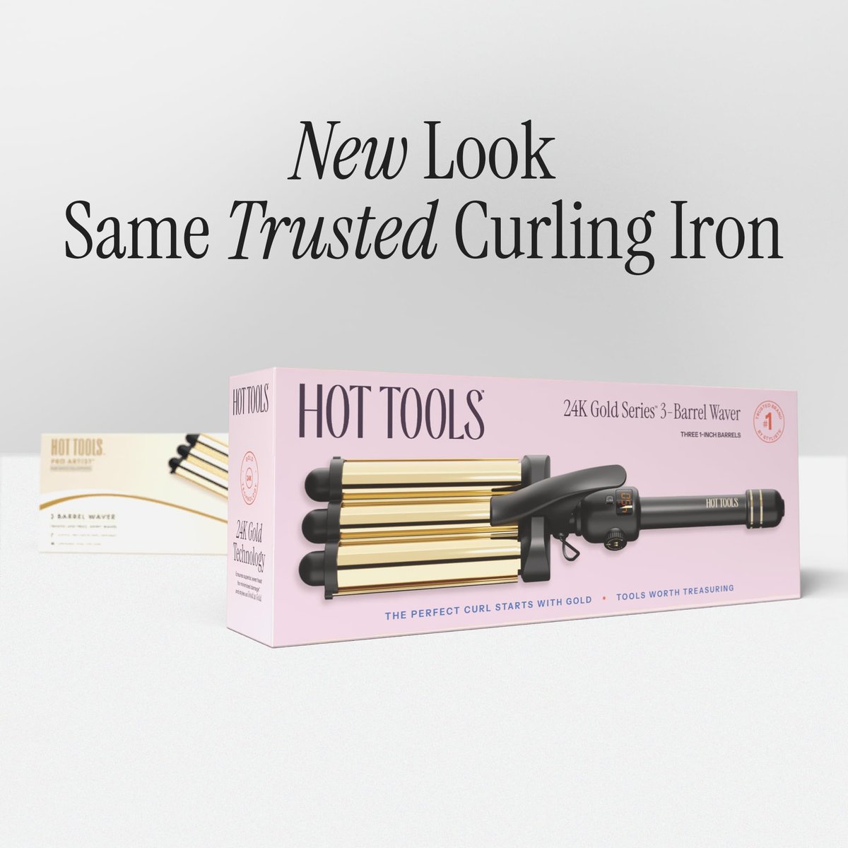 Hot Tools Pro Artist 24K Gold Digital 3 Barrel Hair Waver - Jumbo Size for Long-Lasting Defined Waves Avelisse