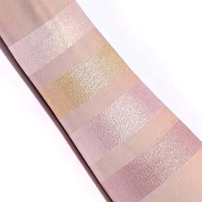 Boobeen Highlighter Palette - Powder Shimmer Face Illuminator & Bronzer - Waterproof Long Lasting Makeup