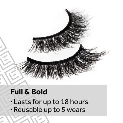 Eylure Dramatic Definition No. 126 Eyelashes Multipack - 4 Pairs of Black Synthetic False Lashes
