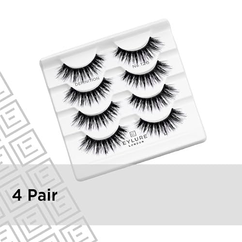 Eylure Dramatic Definition No. 126 Eyelashes Multipack - 4 Pairs of Black Synthetic False Lashes - görsel 4