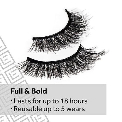 Eylure Dramatic Definition No. 126 Eyelashes Multipack - 4 Pairs of Black Synthetic False Lashes