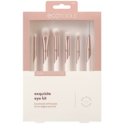 EcoTools Luxe Exquisite Eye Makeup Brush Kit – 6 Piece Professional Eye Brush Set, Eco-Friendly & Cruelty-Free - görsel 3