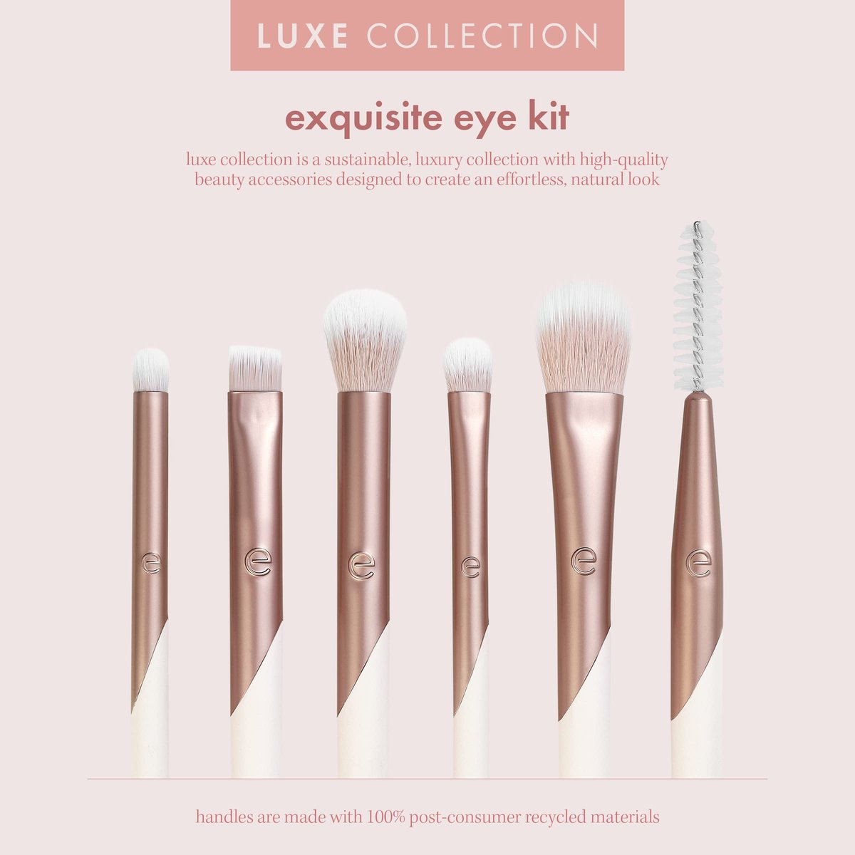 EcoTools Luxe Exquisite Eye Makeup Brush Kit – 6 Piece Professional Eye Brush Set, Eco-Friendly & Cruelty-Free - görsel 6