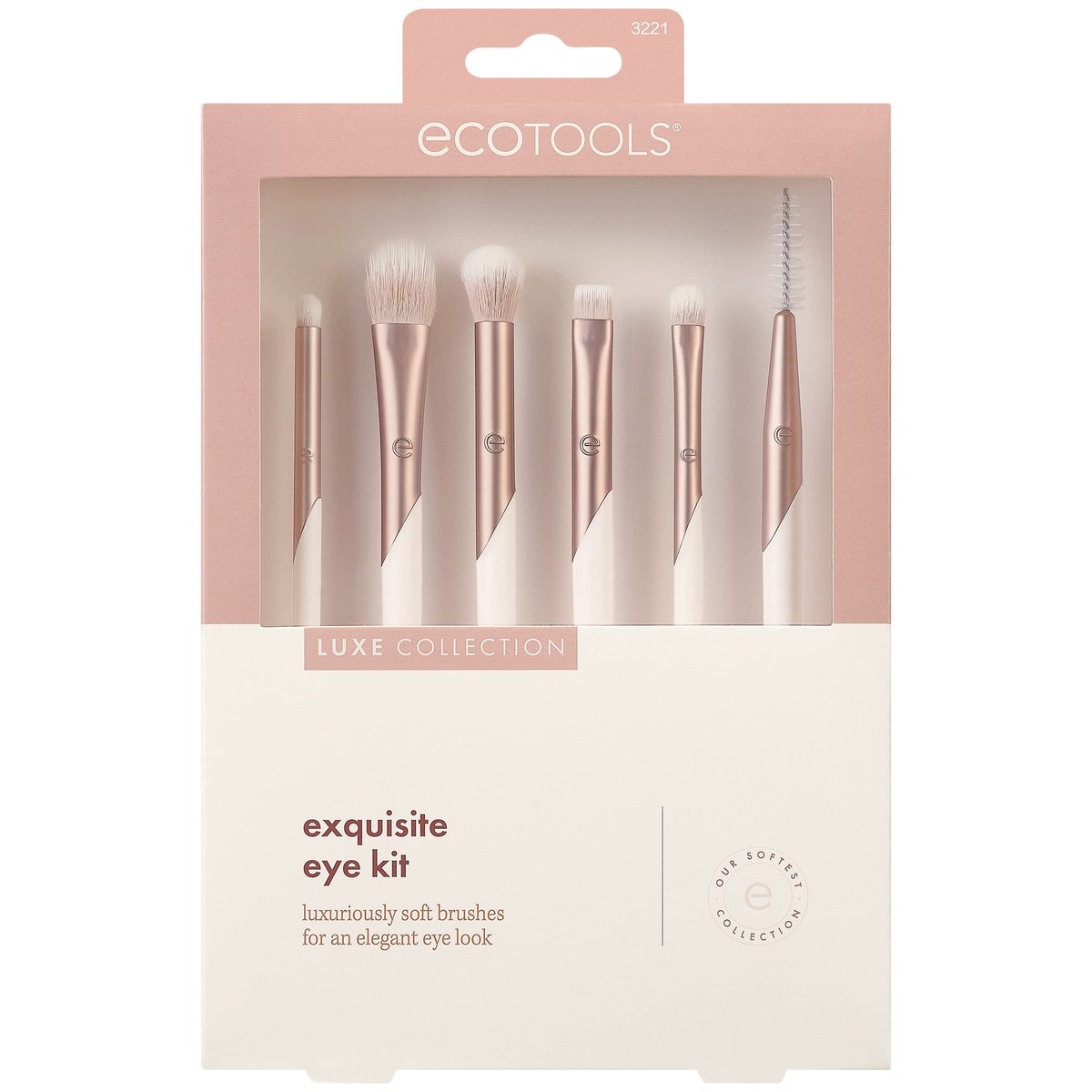 EcoTools Luxe Exquisite Eye Makeup Brush Kit – 6 Piece Professional Eye Brush Set, Eco-Friendly & Cruelty-Free - görsel 4