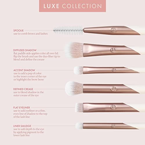 EcoTools Luxe Exquisite Eye Makeup Brush Kit – 6 Piece Professional Eye Brush Set, Eco-Friendly & Cruelty-Free - görsel 7