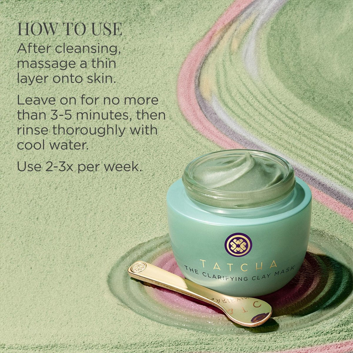 TATCHA The Clarifying Clay Mask – Exfoliating Pore Treatment with Warming Sensation, 1.7 oz Avelisse