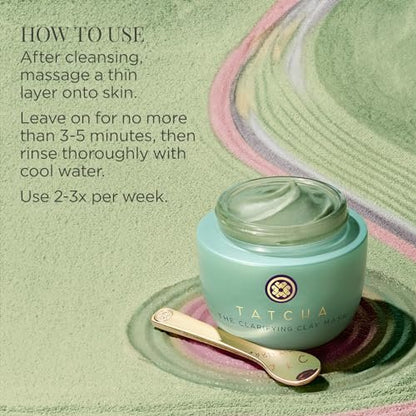 TATCHA The Clarifying Clay Mask – Exfoliating Pore Treatment with Warming Sensation, 1.7 oz Avelisse