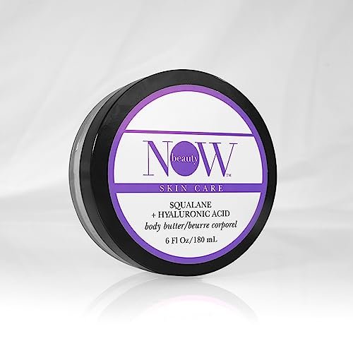 NOW BEAUTY Squalane Body Butter – Hydrating Body Lotion with Squalane, Hyaluronic Acid, Coconut Oil & Shea Butter for Dry Skin – Non-Greasy, Luxurious Cream – 6 oz - görsel 12