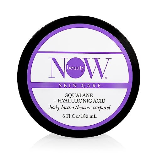NOW BEAUTY Squalane Body Butter – Hydrating Body Lotion with Squalane, Hyaluronic Acid, Coconut Oil & Shea Butter for Dry Skin – Non-Greasy, Luxurious Cream – 6 oz - görsel 2