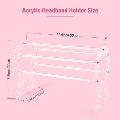 Suneerplay Clear Acrylic Headband Holder – Hairband Organizer & Display Stand for Women and Girls