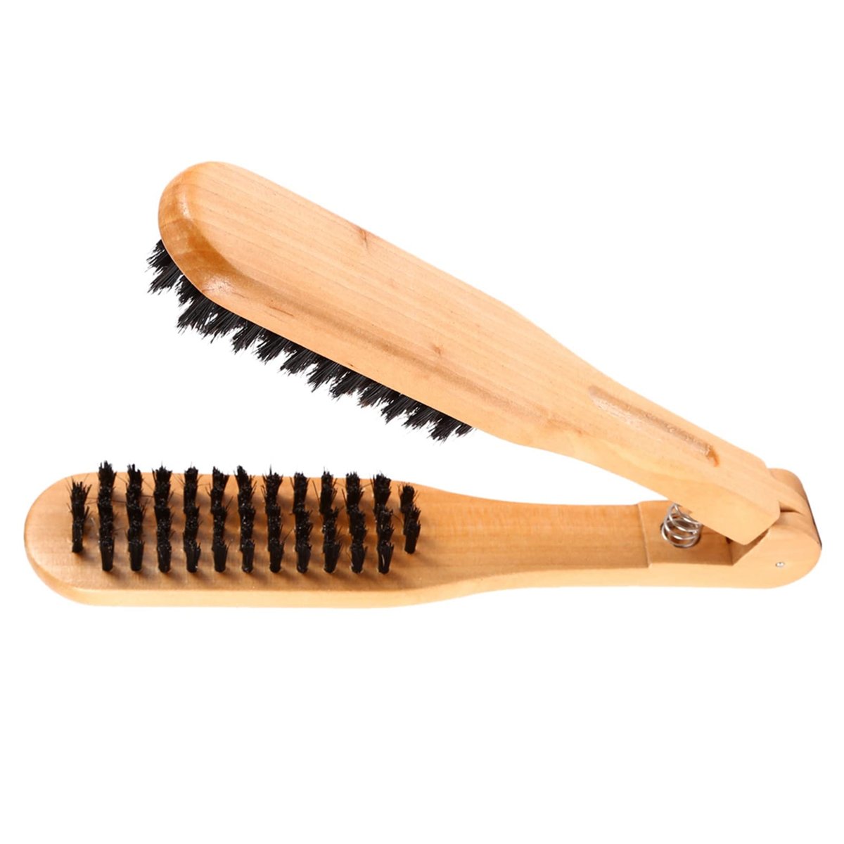 Double-Sided Anti-Static Hairstyling Comb with Hair Clamp - Wooden Straightening Brush for Professional & DIY Salon Use - görsel 3