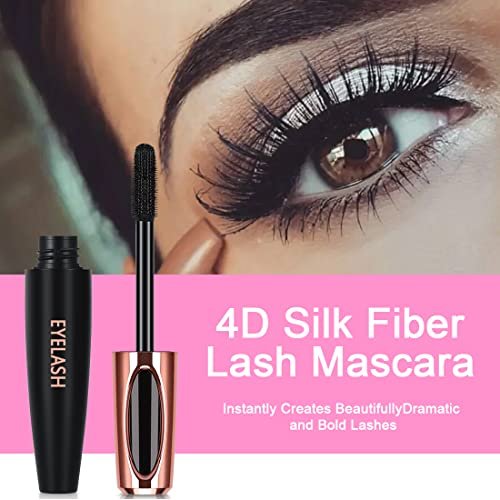 2 Pack 4D Silk Fiber Lash Mascara – Waterproof, Smudge-Proof Lengthening & Thickening Mascara for All-Day Full Lashes - görsel 4