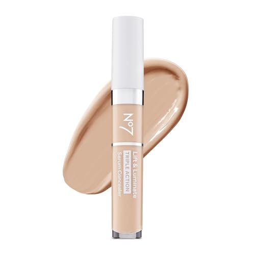 No7 Lift & Luminate Triple Action Serum Concealer - Fair - Anti-Aging Liquid Concealer for Dark Circles & Blemishes - Medium to Full Coverage (8ml) - görsel 1