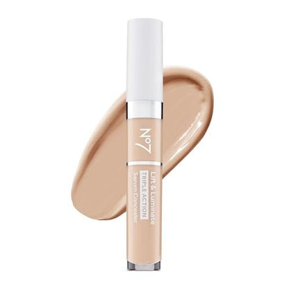 No7 Lift & Luminate Triple Action Serum Concealer - Fair - Anti-Aging Liquid Concealer for Dark Circles & Blemishes - Medium to Full Coverage (8ml)