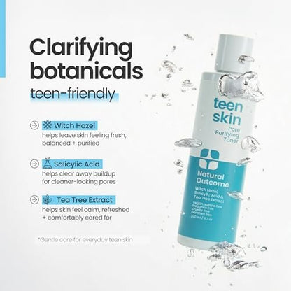 Acne Clarifying Face Toner for Teens - Salicylic Acid Facial Astringent, Fragrance Free & Alcohol Free, 6.7 oz by Natural Outcome Avelisse