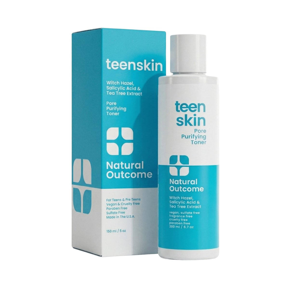 Acne Clarifying Face Toner for Teens - Salicylic Acid Facial Astringent, Fragrance Free & Alcohol Free, 6.7 oz by Natural Outcome Avelisse