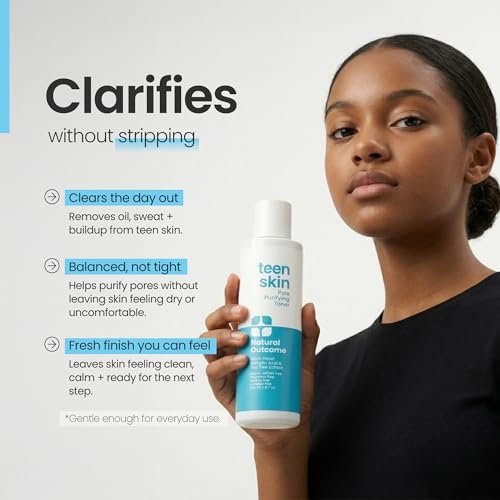 Acne Clarifying Face Toner for Teens - Salicylic Acid Facial Astringent, Fragrance Free & Alcohol Free, 6.7 oz by Natural Outcome Avelisse