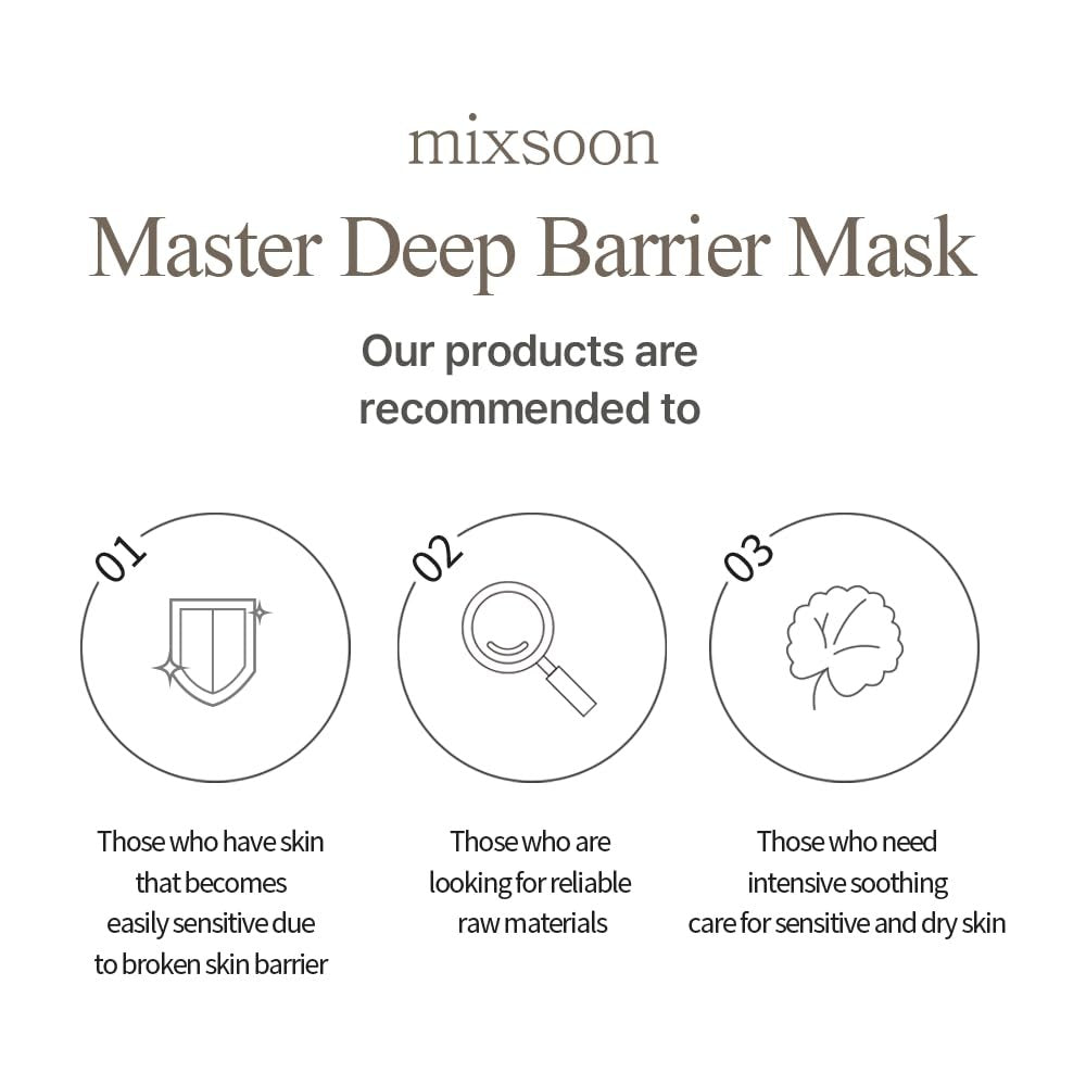 Mixsoon Master Deep Barrier Mask 5ea - Intensive Hydrating Sheet Mask for Sensitive Skin - görsel 9