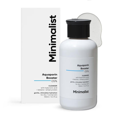 Minimalist Face Wash for Dry Skin with Hyaluronic Acid & Aquaporin Booster 5% – Gentle Hydrating Cleanser for Women & Men, 3.4 Fl Oz (100 ml)