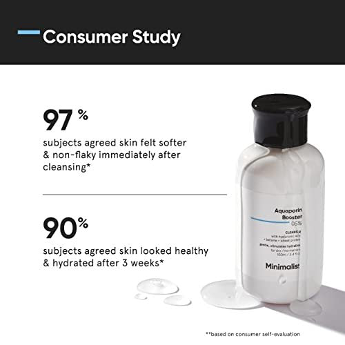 Minimalist Face Wash for Dry Skin with Hyaluronic Acid & Aquaporin Booster 5% – Gentle Hydrating Cleanser for Women & Men, 3.4 Fl Oz (100 ml) - görsel 3