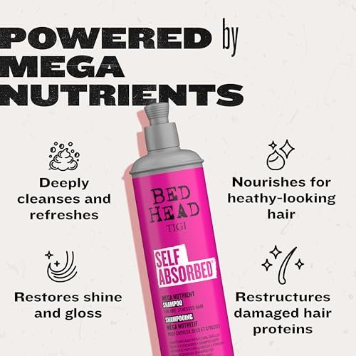 Bed Head by TIGI Self Absorbed Shampoo and Conditioner Set for Dry Hair, Nourishing and Strengthening Frizz Control Hair Care Duo, 25.36 Fl Oz (2 Pack) - görsel 8