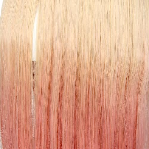 Linfairy Long Blonde Dye Pink Cosplay Wig for Women – 60cm Halloween Costume Wig - görsel 6