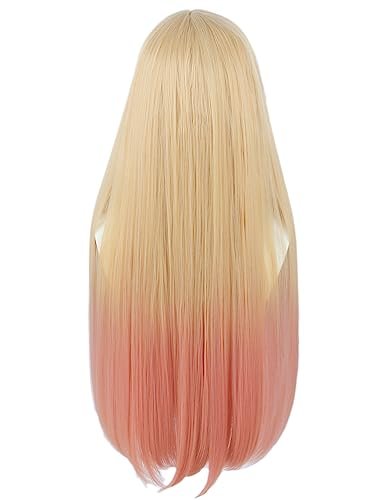 Linfairy Long Blonde Dye Pink Cosplay Wig for Women – 60cm Halloween Costume Wig - görsel 8