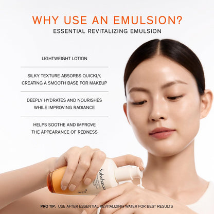 Sulwhasoo Essential Revitalizing Emulsion EX - 24-Hour Hydrating Face Lotion for Soothing & Barrier Support Avelisse