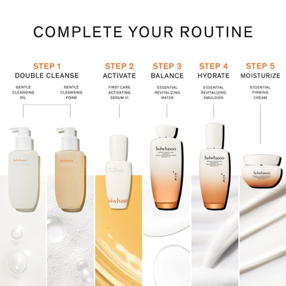 Sulwhasoo Essential Revitalizing Emulsion EX - 24-Hour Hydrating Face Lotion for Soothing & Barrier Support Avelisse