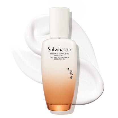 Sulwhasoo Essential Revitalizing Emulsion EX - 24-Hour Hydrating Face Lotion for Soothing & Barrier Support Avelisse