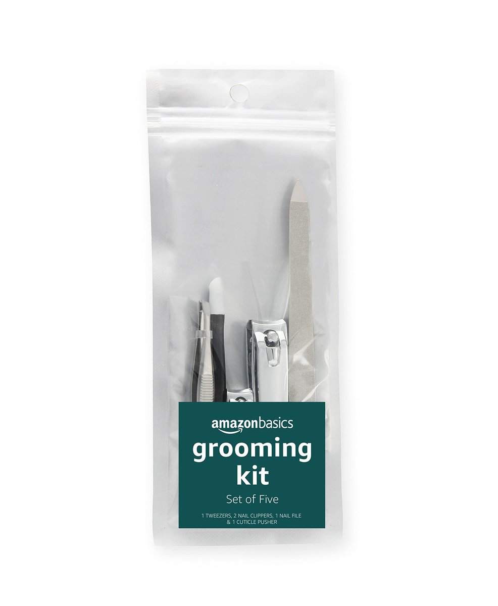 5-Piece Nail Care Grooming Kit – Manicure Pedicure Set with Nail Clippers - görsel 1