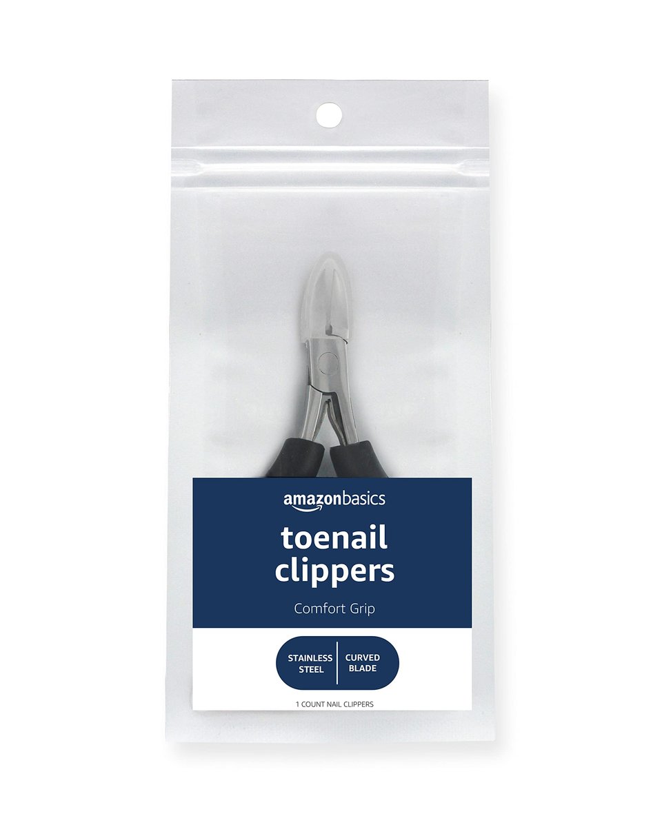 Stainless Steel Toenail Clippers for Thick Nails with Comfort Grip - Easy to Use Nail Care Tool, Black - görsel 1