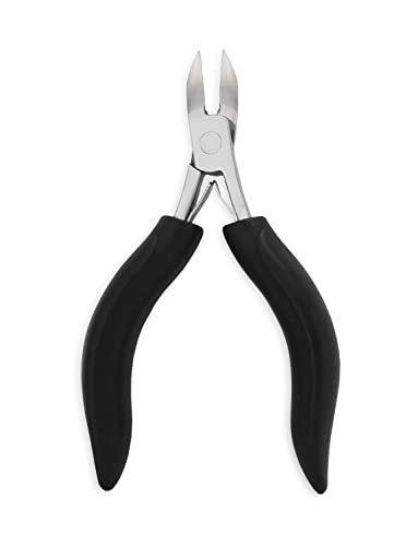 Stainless Steel Toenail Clippers for Thick Nails with Comfort Grip - Easy to Use Nail Care Tool, Black